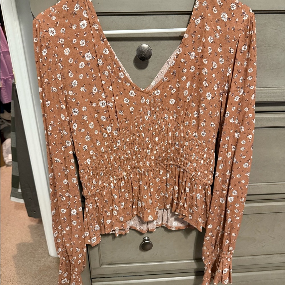 Promesa Floral Blouse in Rust